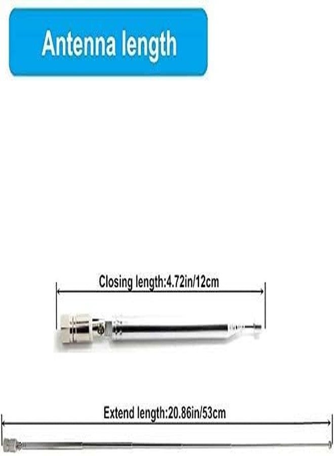 Ancable FM Radio Antenna, Ancable Indoor FM Telescopic Antenna 75 Ohm F Type Male Plug Connector with Adapter for Table Top Radio HiFi AV Stereo Receiver Mini System - Image 5